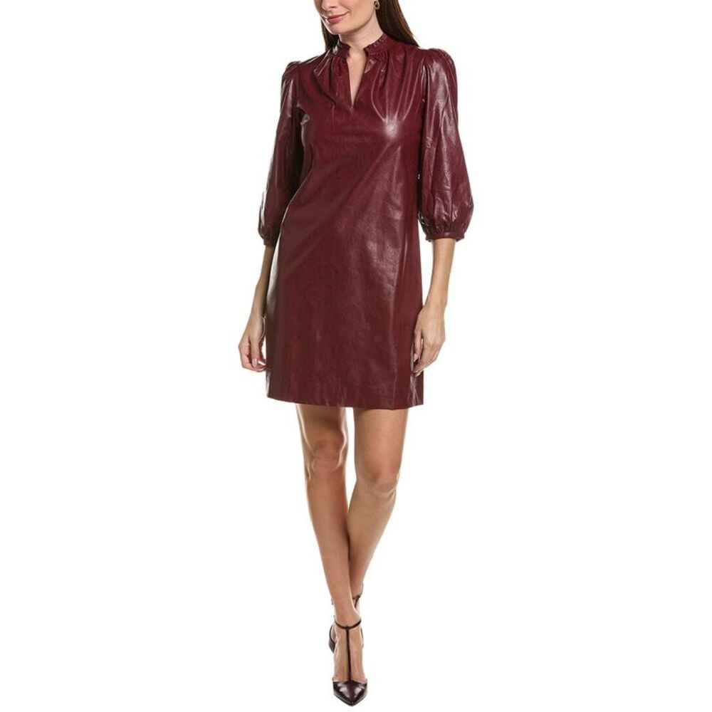 Tyler Böe Womens  Sherri Vegan Leather Dress, Red